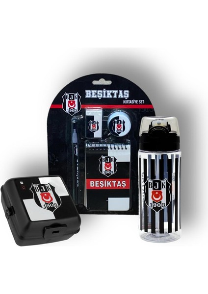 Beşiktaş Taraftar 4 Bölmeli Beslenme Kutusu Çizgili 500 ml Matara Kırtasiye Seti fiyatları