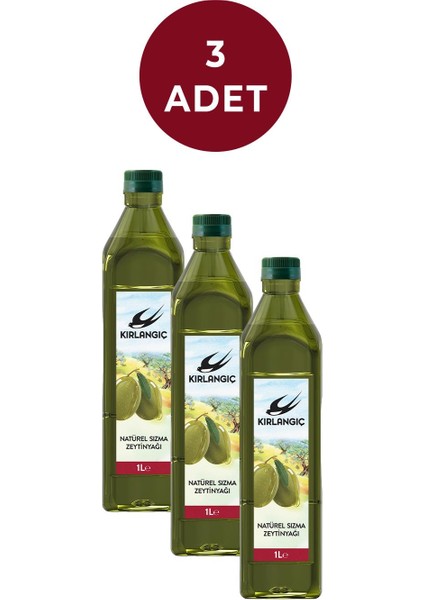 Naturel Sızma Zeytinyağı 1 Lt*3 Adet