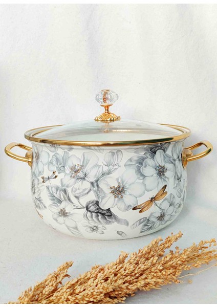 Yusufcuk Emaye Lux Tencere 5 Litre 24 cm Süt Yoğurt Güveç Tenceresi