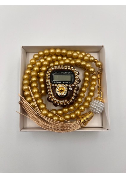 10 Adet Hediyelik (Mevlid Çeyizlik Hac Umre) Kutulu Tesbih ve Taşlı Zikirmatik Seti fiyatları