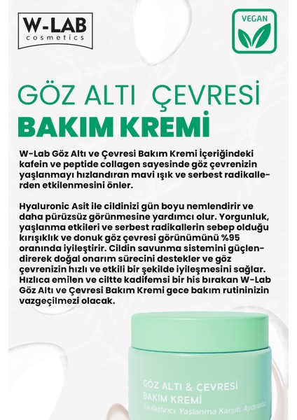 Göz Altı ve Çevresi Bakım Kremi 50 ml Sıkılaştırıcı Aydınlatıcı Anti-Aging Formül
