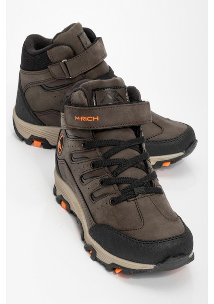 Kaydırmaz Cırtlı Çocuk Trekking Bot Kahverengi