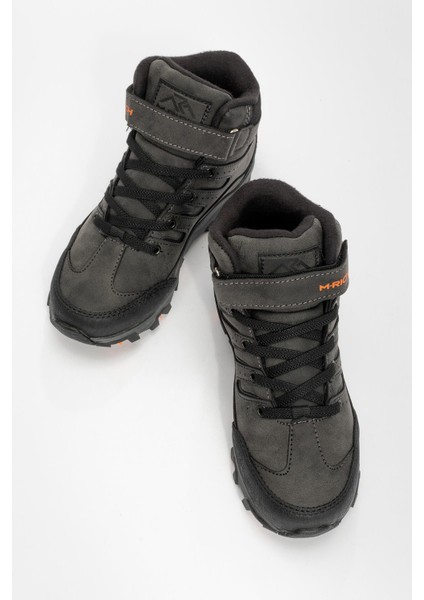 Kaydırmaz Cırtlı Çocuk Trekking Bot Füme Siyah indirimleri