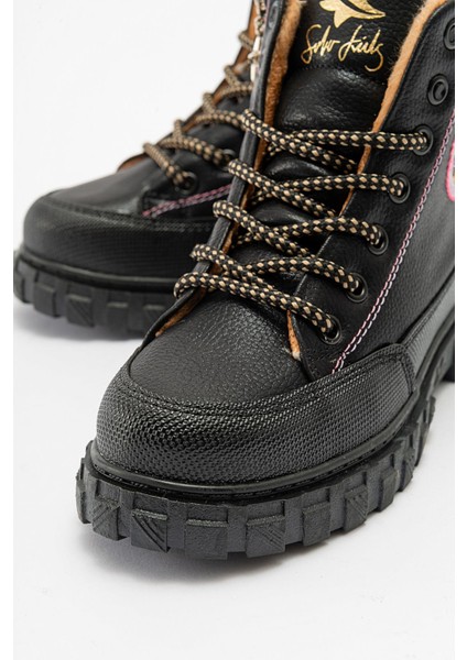 Bağcıklı Çocuk Botu 31-35 Siyah modelleri