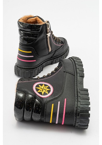 Bağcıklı Çocuk Botu 31-35 Siyah fırsatları