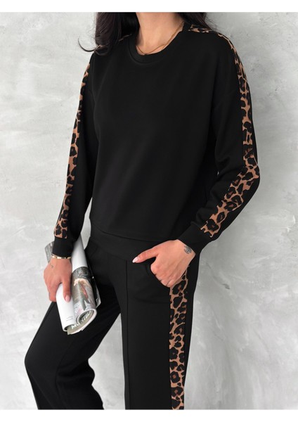 Geniş Şeritli Yumuşak Doku Modal Kumaş Eşofman Takım fiyatları