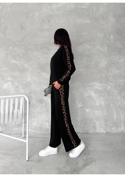 Geniş Şeritli Yumuşak Doku Modal Kumaş Eşofman Takım modelleri