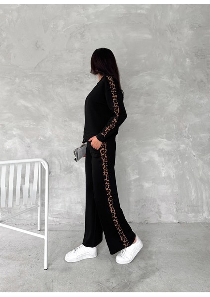 Geniş Şeritli Yumuşak Doku Modal Kumaş Eşofman Takım fırsatları