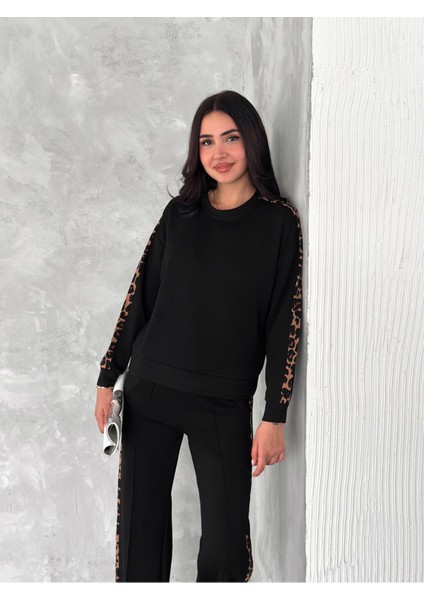 Geniş Şeritli Yumuşak Doku Modal Kumaş Eşofman Takım indirimleri