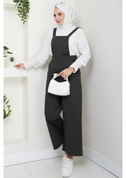 Gülru Cepli Gabardin Tulum 1587 - Antrasit modelleri