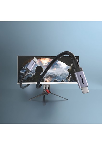 QG03 Type-C To Type-C Pd 40G 8K@60Hz Data Kablosu ve Çevirici 240W 1.5m Gri indirimleri
