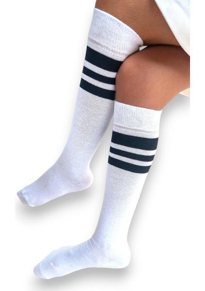4 Çift Kız Çocuk Kadın Karışık Çizgili Kaymayan Diz Altı Orta Okul Lise Kolej Okul Çorabı modelleri
