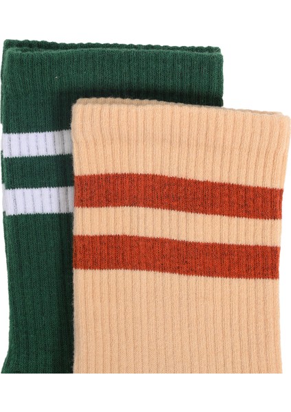 Rayas Unisex Çok Renkli Günlük Stil 2'li Çorap 24KA03-RNKLİ1 modelleri