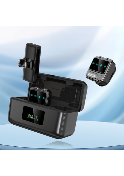 Go Des GD-WS307 Gürültü Engelleyici Type-C ve Lightning Şarj Portlu Kablosuz Yaka Mikrofonu Siyah indirimleri