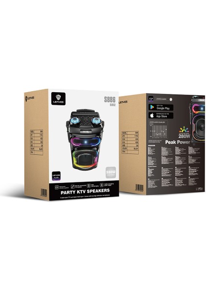 S886 Rgb Işıklı Çift Mikrofonlu Kablosuz Tws Bluetooth Speaker Hoparlör V5.3 Siyah fiyatları