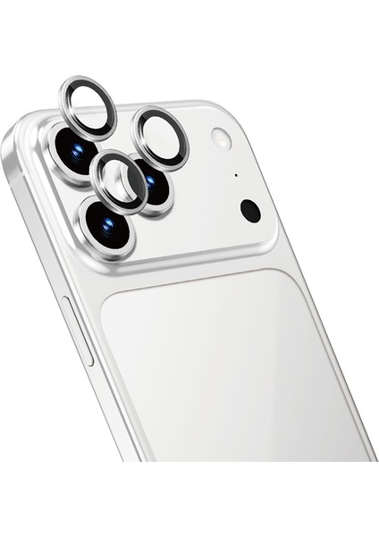 iPhone 17 Pro Uyumlu Wiwu LG-005 Falcon Anti Reflective Safir Kamera Lens Koruyucu Gümüş modelleri