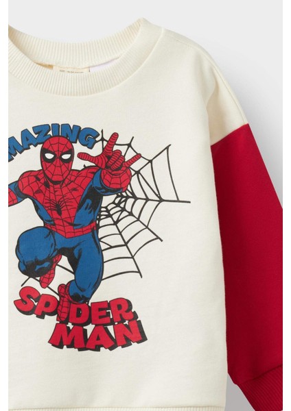 Erkek Bebek Marvel Comics Bisiklet Yaka İçi Yumuşak Tüylü Sweatshirt F5006A525AU fırsatları