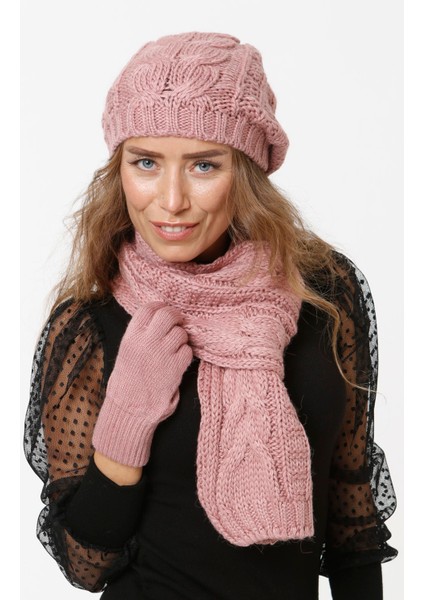 Kadın Atkı Bere Eldiven Set fırsatları