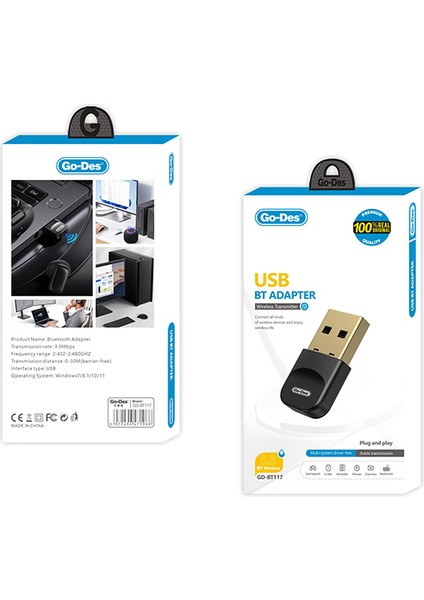 Go Des GD-BT117 USB Bluetooth Wireless Adaptör Siyah modelleri