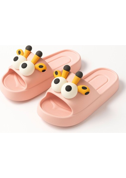 Pembe Zürafa Karikatürlü Kadın Terlik modelleri