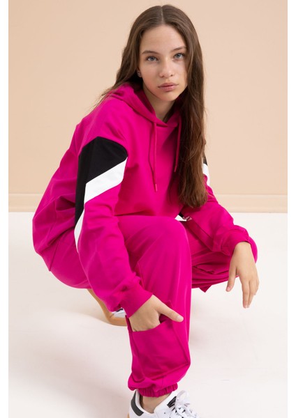 Fuşya Kargo Cepli Kız Çocuk Logolu Ikili Takım 21299 indirimleri