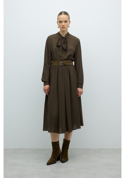 %100 Deri Çift Dolamalı Kemer Yağ Yeşili K2682115_298 fiyatları