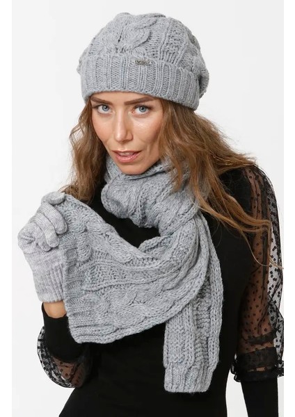 Kadın Atkı Bere Eldiven Set modelleri