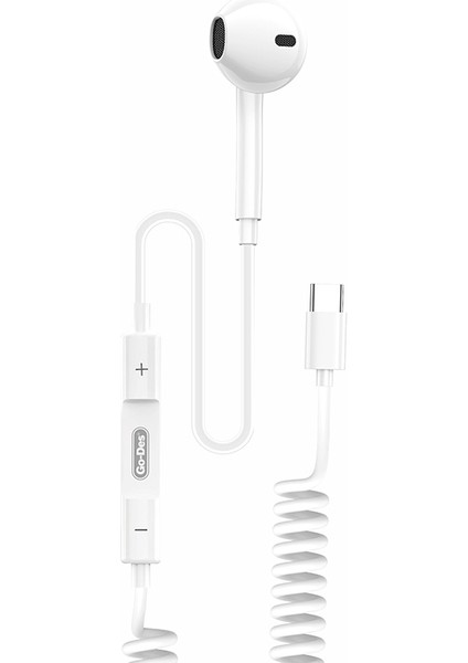 Go Des GD-EP213 Type-C Portlu Mono Tek Kulaklık Beyaz