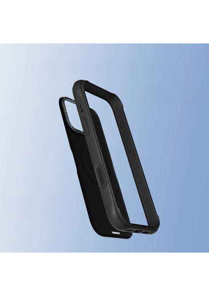 iPhone 16 Pro Uyumlu Kılıf M-Safe Şarj Özellikli Youngkit Macaroon Serisi Kapak Siyah