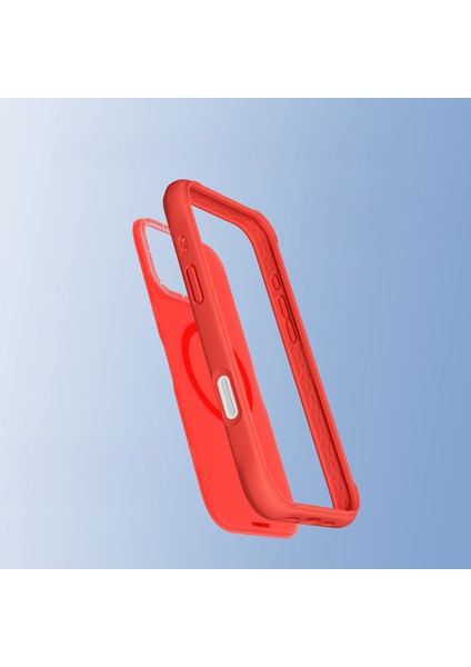 iPhone 16 Pro Uyumlu Kılıf M-Safe Şarj Özellikli Youngkit Macaroon Serisi Kapak Kırmızı fırsatları
