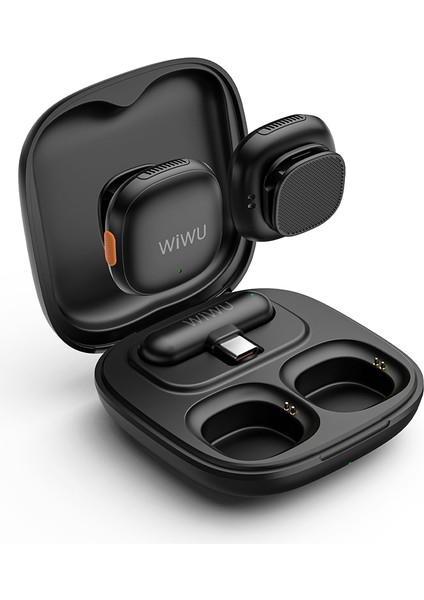 WI-WM006 2in1 Type-C Portlu Yapay Zeka Destekli Anc Özellikli Kablosuz Yaka Mikrofonu Siyah fırsatları