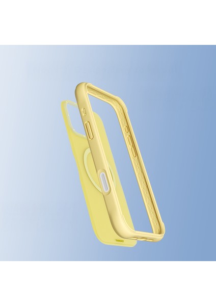 iPhone 16 Pro Uyumlu Kılıf M-Safe Şarj Özellikli Youngkit Macaroon Serisi Kapak Sarı fırsatları