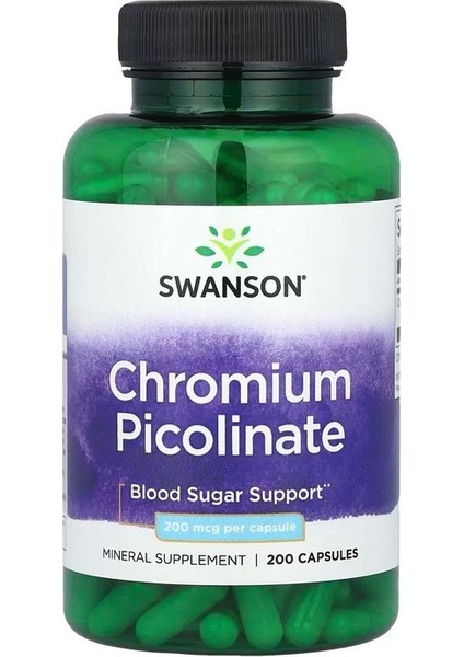 Chromium Picolinate, 200 Mcg, 200 Capsules