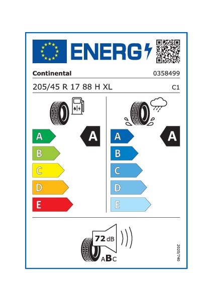 205/45R17 88H Xl Continental Ecocontact6 - 2024 Yaz fırsatları