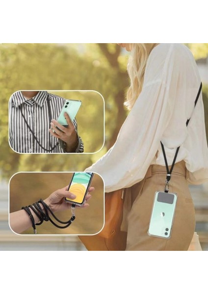 Apple iPhone 6 Plus İp Askılı Silikon Kılıf Siyah modelleri