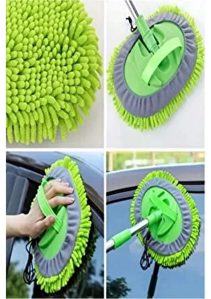 Çok Fonksiyonlu 2 In 1 Mikrofiber Araba Yıkama Fırçası Teleskopik Uzun Saplı Detay Fırçası / Oto Mopu fiyatları