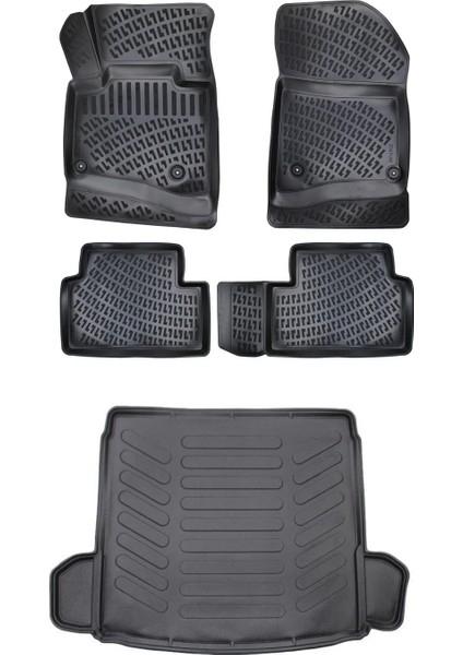 Peugeot 3008 2008-2016 3D Araca Özel Paspas ve Bagaj Havuzu Set