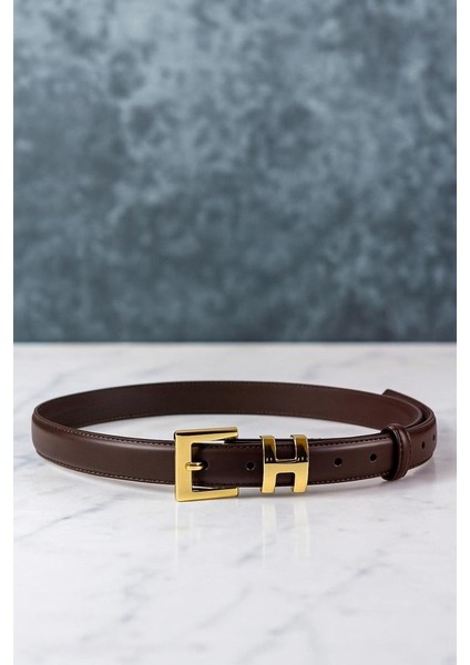 Williampolo Kahverengi Hakiki Deri Lüks Gold Toka Kadın Kemer fiyatları