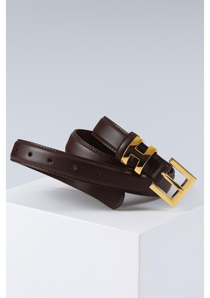 Williampolo Kahverengi Hakiki Deri Lüks Gold Toka Kadın Kemer fırsatları