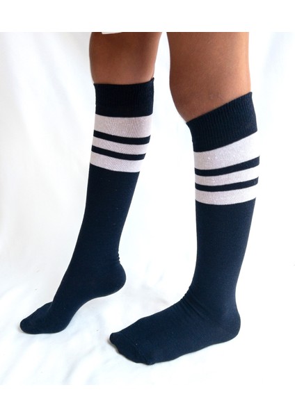 4 Çift Kız Çocuk Kadın Karışık Çizgili Kaymayan Diz Altı Orta Okul Lise Kolej Okul Çorabı fiyatları