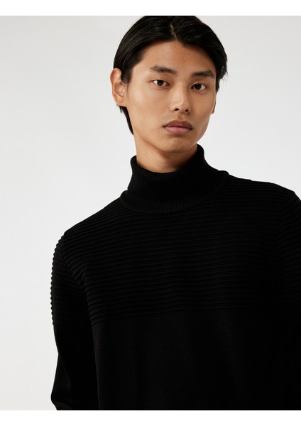 Uzun Kollu Balıkçı Yaka Basic Triko Kazak fiyatları