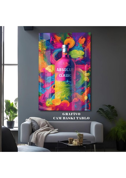 Soyut Şişe Tasarımı Cam Tablo – Canlı Renkli Modern Duvar Dekoratif Poster fiyatları