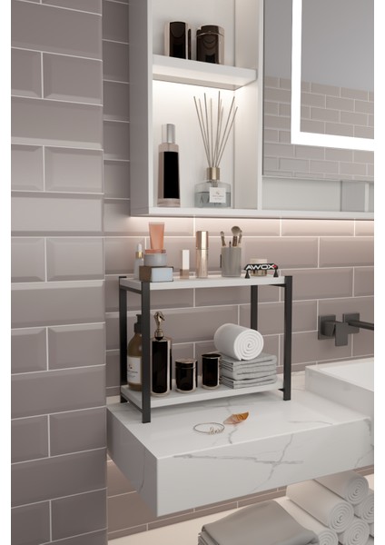 Porta 2 Raflı Tezgah Üstü Organizer Baharatlık Raf Çok Amaçlı Raf fiyatları