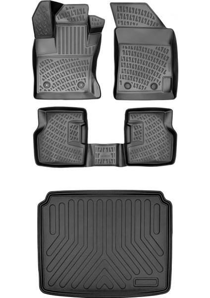 Cadillac Escalade 7-8 Koltuklu 2021 Sonrası 3D Araca Özel Paspas ve Bagaj Havuzu Set