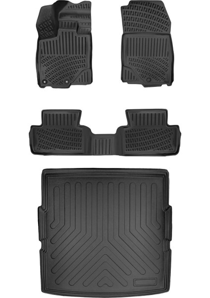 Mercedes-Benz S Serisi 2006-2013 W221 (Kısa Şasi) 3D Araca Özel Paspas ve Bagaj Havuzu Set