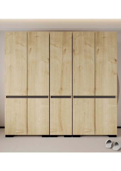 Floransa 10 Kapılı FLR10-A2AR Safir- Antrasit Gardırop -Çok Amaçlı Dolap -Yüklük fiyatları