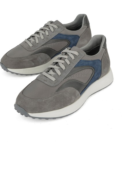 , Erkek Hakiki Deri Sneaker 1531026Z313 Gri