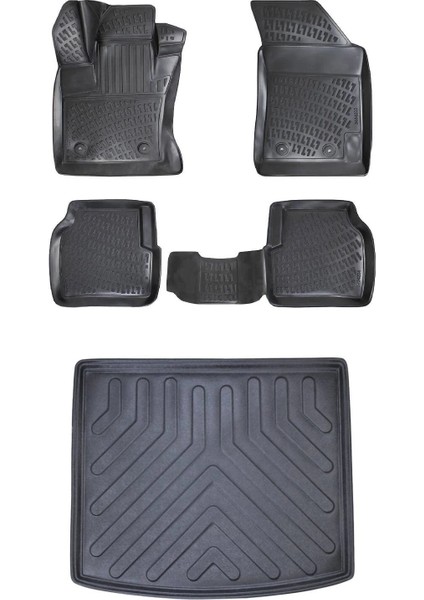 Jeep Compass 2017 Sonrası 3D Araca Özel Paspas ve Bagaj Havuzu Set