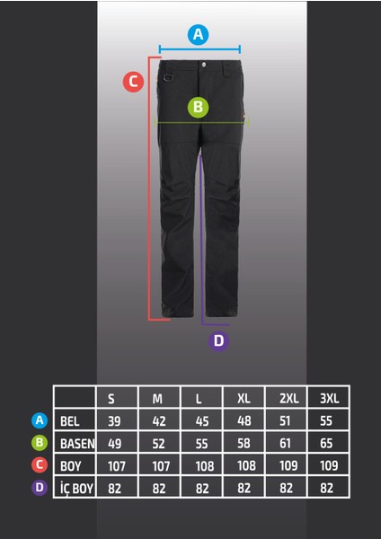 Su ve Rüzgar Geçirmez Cepli Softshell Pantolon