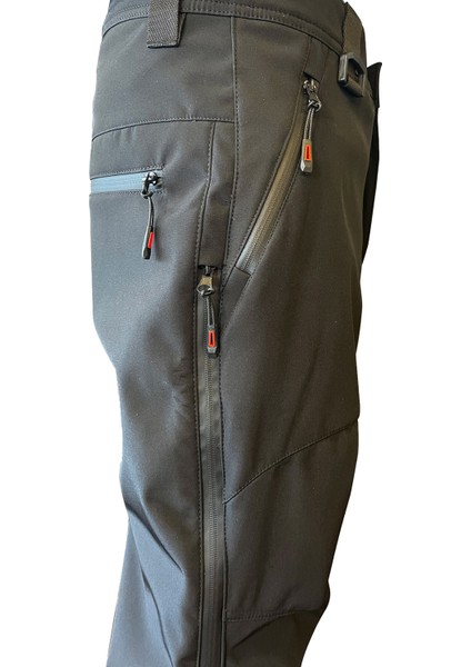 Su ve Rüzgar Geçirmez Cepli Softshell Pantolon
